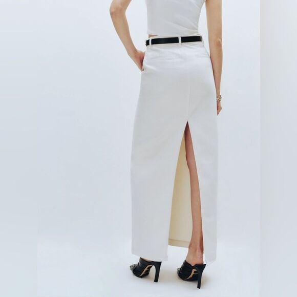 Reformation NWT Myles Maxi Skirt in the color Fior Di Latte size 26 - Picture 3 of 7